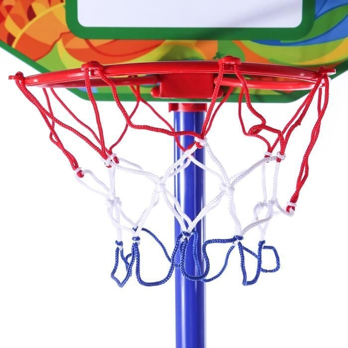 2 en 1 Poteau Foot et Panneau Basket avec balles