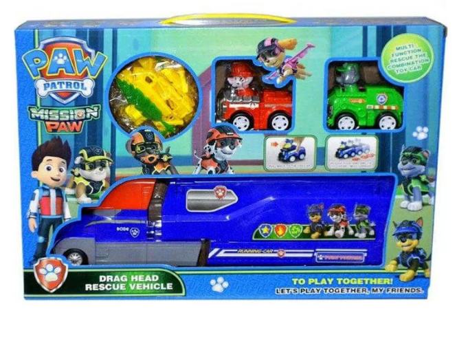 PAW PATROL - Remorque avec 2 voiturettes