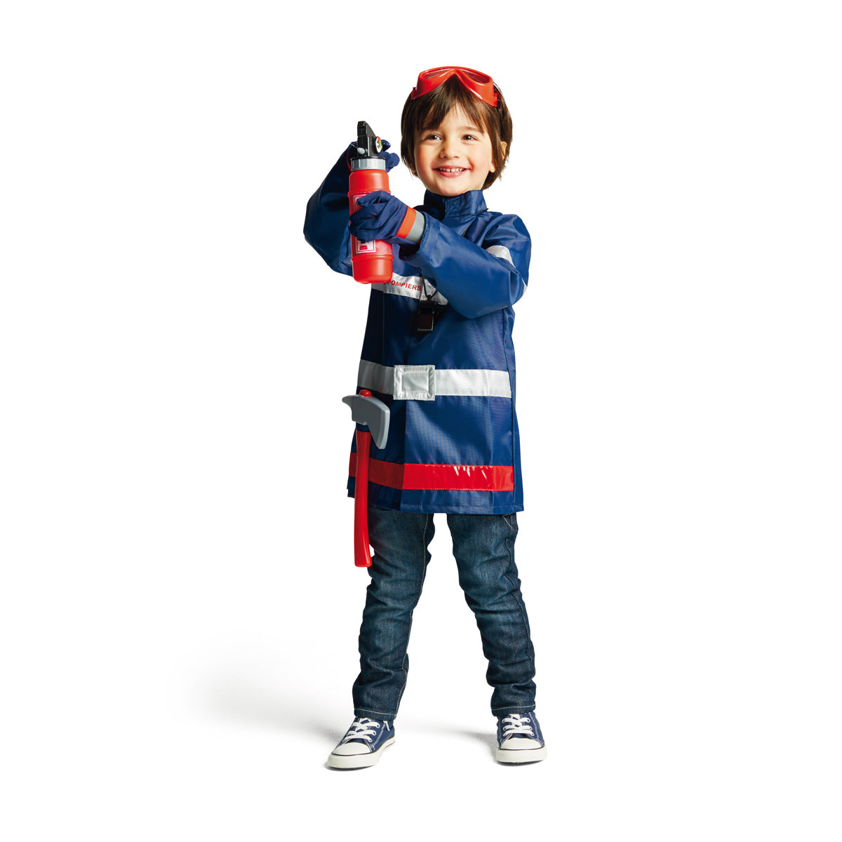 Pompier Deguisement Enfant Pompier Costume avec Pompier Jouet