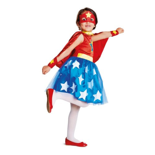 OXYBUL - Déguisement Super Girl Héros 6-8 ans –