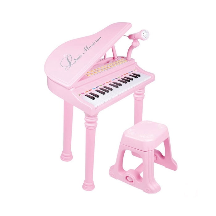 Jouet De Piano, Piano Avec Microphone Et Tabouret Jouet D'apprentissage Du  Piano Musical, Pour Les Enfants De L'enfance Bébé Enfants Blanc 