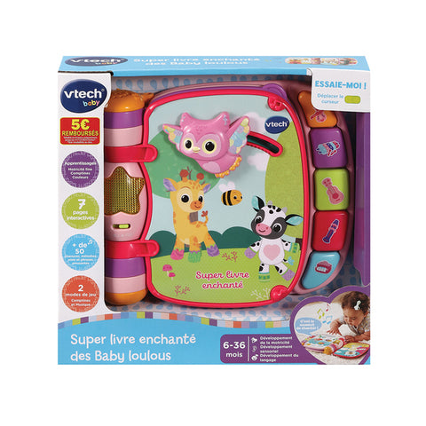 VTECH - Super Livre enchanté des Baby loulous rose