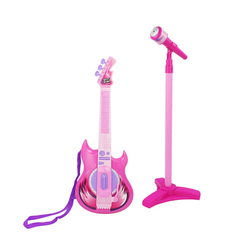 Guitare et micro de chant rock star