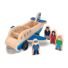 Wooden - Camion remorque avion en bois
