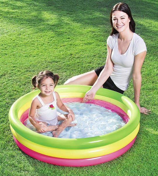 BESTWAY - Piscine ronde arc- en-ciel 102 x 25 cm