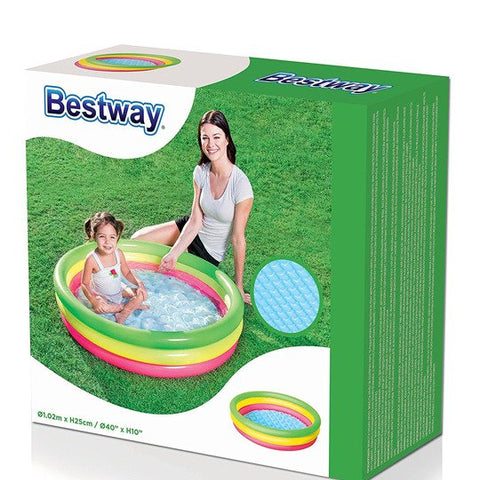 BESTWAY - Piscine ronde arc- en-ciel 102 x 25 cm