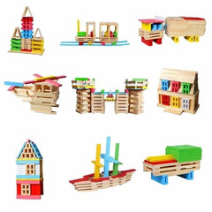 150 blocs de construction en bois