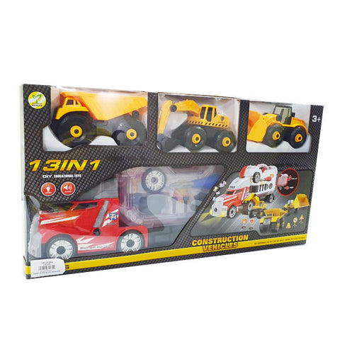 Set Camions de chantier avec accessoires