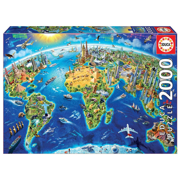 EDUCA - Puzzle carte du monde 2000 pcs