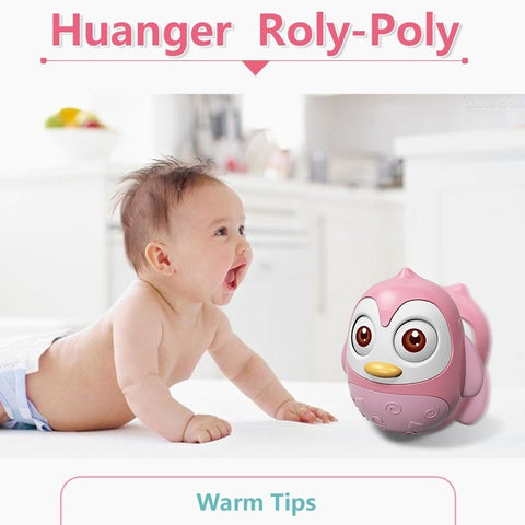 HUANGER - Hochet Pingouin Rose