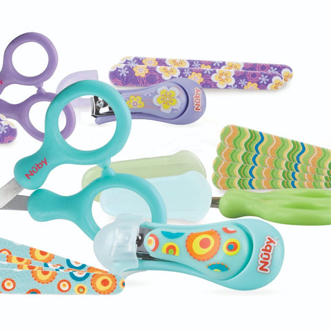 NUBY - Pack Manucure : Ciseaux, Coupe-ongle, Lime +0 mois