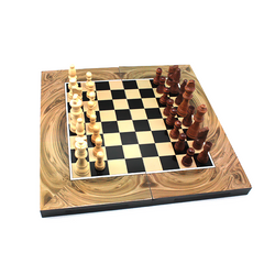 Jeu d'échecs - Dame - Backgammon-3 en 1