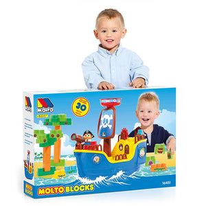 MOLTO BATEAU PIRATE AVEC 30 BLOCS