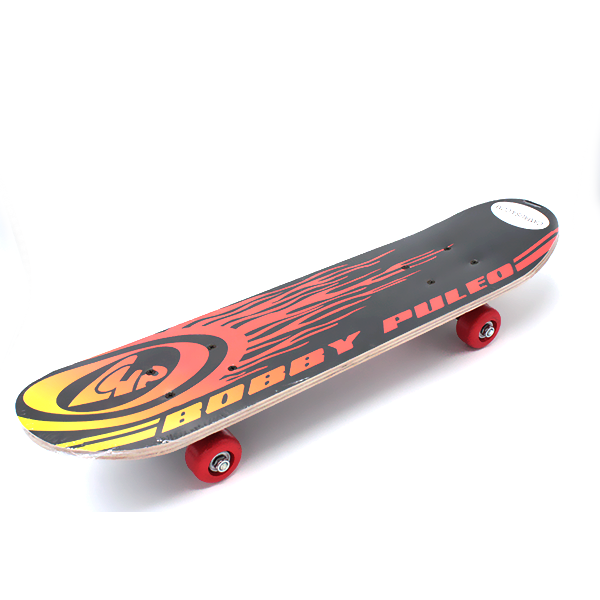 Planche de skate vierge – Rouge teinté – 21,6 cm