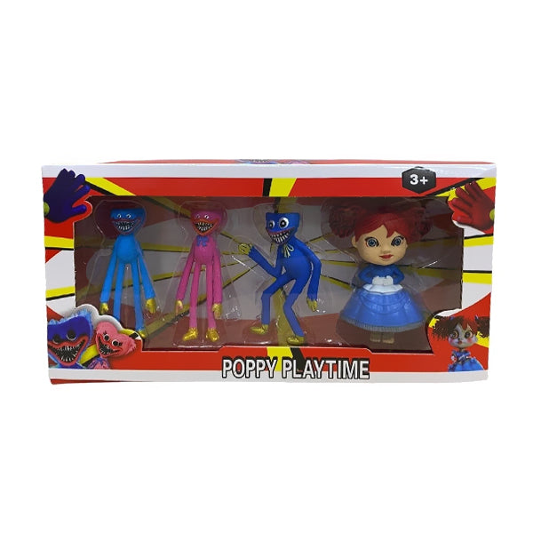 Pack 3 figurines Huggy Wuggy avec poupée Poppy