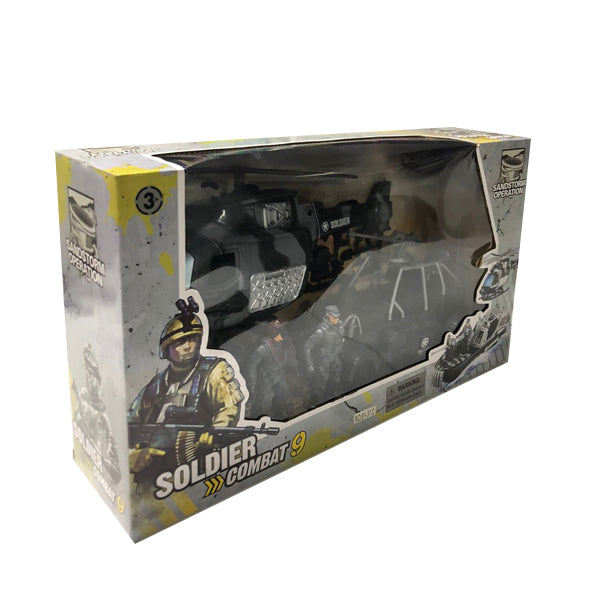 Set de soldat avec helicoptere