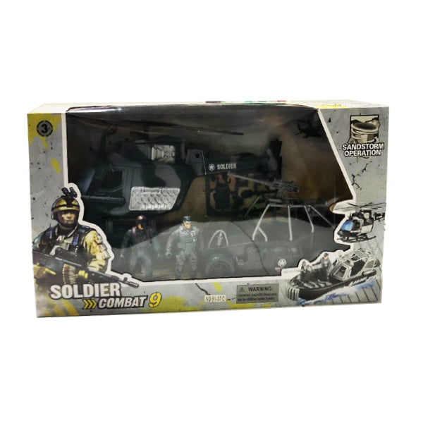 Set de soldat avec helicoptere