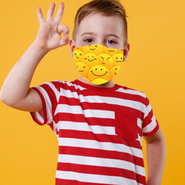 5 masques lavables - Filles 4 à 8 ans